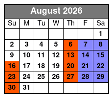 Never Can Say Goodbye August Schedule