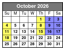 The Rat Pack Lounge  October Schedule