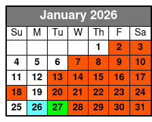 Speakeasy Murder Mystery Dinner Show January Schedule