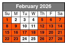 Speakeasy Murder Mystery Dinner Show February Schedule