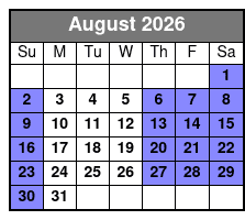 Speakeasy Murder Mystery Dinner Show August Schedule