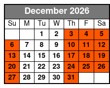 Speakeasy Murder Mystery Dinner Show December Schedule