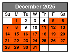 Discovery Cove December Schedule