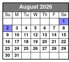 Tails of the Wild August Schedule
