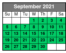 1 Hour Airboat Ride at Night September Schedule