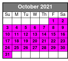 1 Hour Airboat Ride at Night October Schedule