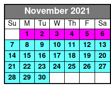 1 Hour Airboat Ride at Night November Schedule