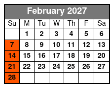 Boggy Creek Daytime 1/2 Hour Airboat Ride February Schedule