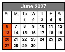 Boggy Creek Daytime 1/2 Hour Airboat Ride June Schedule