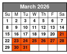 Boggy Creek Daytime 1 Hour Airboat Ride March Schedule