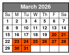 Boggy Creek Daytime Airboat Ride March Schedule