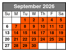 Boggy Creek Daytime Airboat Ride September Schedule