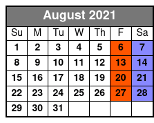 WonderWorks, 4-D Theater, Ropes Course, Laser Tag & Magic Comedy Dinner Show VIP Combo August Schedule