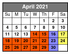WonderWorks Orlando April Schedule