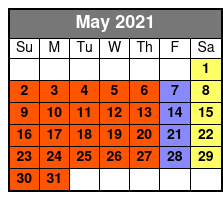 WonderWorks Orlando May Schedule