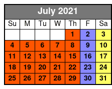 WonderWorks Orlando July Schedule