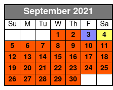 WonderWorks Orlando September Schedule