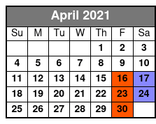 Outta Control Magic Comedy Dinner Show April Schedule
