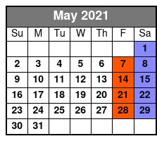 Outta Control Magic Comedy Dinner Show May Schedule