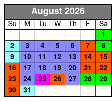 Aquatica & Busch Gardens 2 Park 2 Day Combo Ticket August Schedule