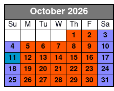 Aquatica & Busch Gardens 2 Park 2 Day Combo Ticket October Schedule