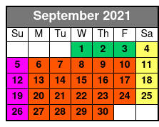 Aquatica & Adventure Island 2 Park 2 Day Combo Ticket September Schedule