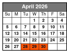 Aquatica & Adventure Island 2 Park 2 Day Combo Ticket  April Schedule