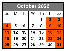 Aquatica & Adventure Island 2 Park 2 Day Combo Ticket  October Schedule