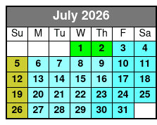 Aquatica Fun Card  July Schedule