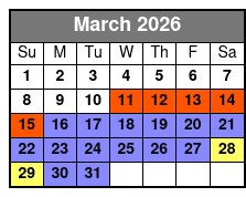 Aquatica March Schedule