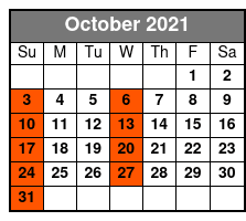 Orlando City Tour October Schedule
