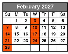Orlando City Tour February Schedule