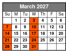 Orlando City Tour March Schedule
