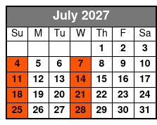 Orlando City Tour July Schedule