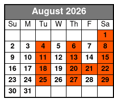 Swim with the Manatees August Schedule