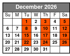 Swim with the Manatees December Schedule