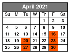 Dolphin Encounter Tour April Schedule