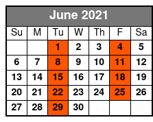 Dolphin Encounter Tour June Schedule