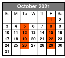 Dolphin Encounter Tour October Schedule