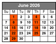 Dolphin Encounter Tour June Schedule