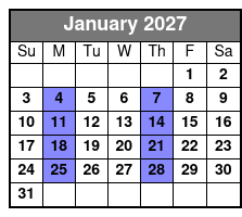 Dolphin Encounter Tour January Schedule
