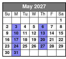 Dolphin Encounter Tour May Schedule