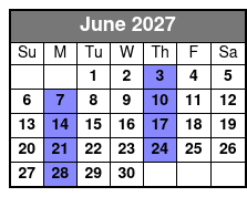Dolphin Encounter Tour June Schedule