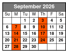 Captain Memos Pirate Cruise September Schedule