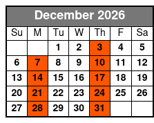 Captain Memos Pirate Cruise December Schedule