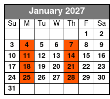 Sea Screamer Speedboat Ride with SeaScreamer  January Schedule