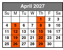 Sea Screamer Speedboat Ride with SeaScreamer  April Schedule