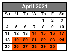 Kennedy Space Center Tour & Airboat Safari April Schedule
