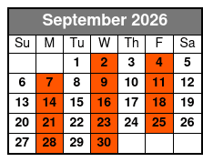 Kennedy Space Center Tour & Airboat Safari September Schedule