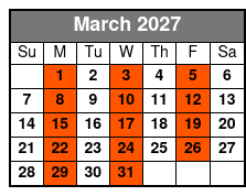 Kennedy Space Center Tour & Airboat Safari March Schedule